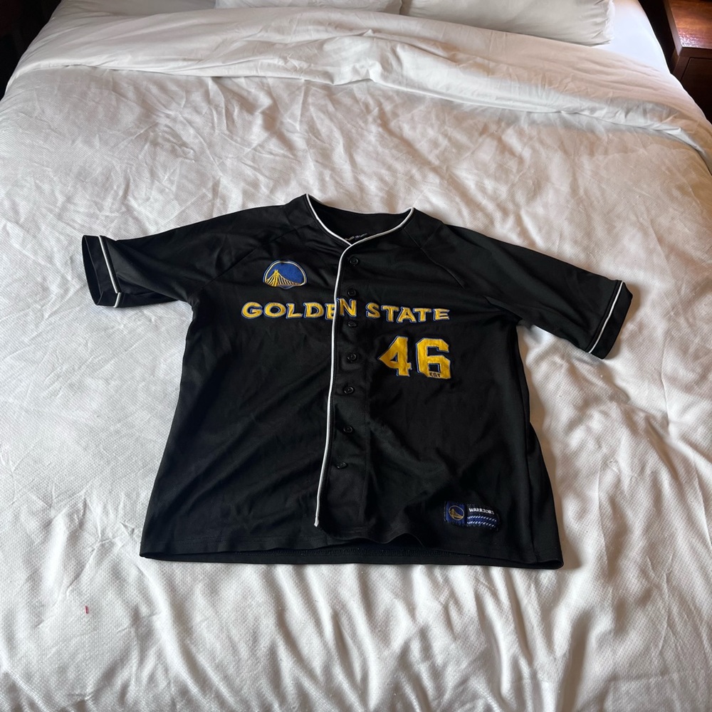 Golden state warriors baseball button up jersey men’s small
